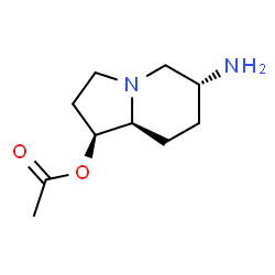 ChemSpider 2D Image | (1S,6R,8aS)-6-Aminooctahydro-1-indolizinyl acetate | C10H18N2O2