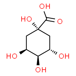 ChemSpider 2D Image | (1S,3S,4S,5S)-1,3,4,5-Tetrahydroxycyclohexanecarboxylic acid | C7H12O6