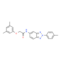 ChemSpider 2D Image | 2-(3,5-Dimethylphenoxy)-N-[2-(4-methylphenyl)-2H-benzotriazol-5-yl]acetamide | C23H22N4O2