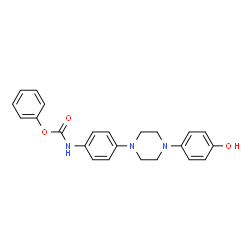 ChemSpider 2D Image | Phenyl {4-[4-(4-hydroxyphenyl)piperazin-1-yl]phenyl}carbamate | C23H23N3O3