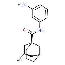 ChemSpider 2D Image | (3s,5s,7s)-N-(3-Aminophenyl)-1-adamantanecarboxamide | C17H22N2O