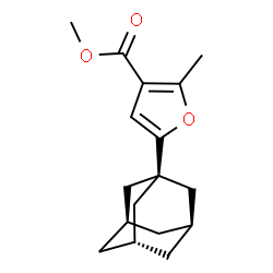 ChemSpider 2D Image | Methyl 5-[(3s,5s,7s)-adamantan-1-yl]-2-methyl-3-furoate | C17H22O3