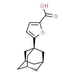 ChemSpider 2D Image | 5-[(3s,5s,7s)-Adamantan-1-yl]-2-furoic acid | C15H18O3