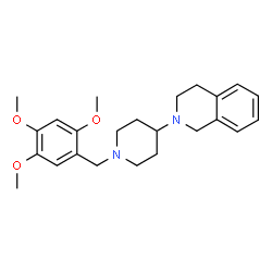 ChemSpider 2D Image | 2-[1-(2,4,5-Trimethoxybenzyl)-4-piperidinyl]-1,2,3,4-tetrahydroisoquinoline | C24H32N2O3