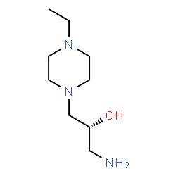 ChemSpider 2D Image | (2R)-1-Amino-3-(4-ethyl-1-piperazinyl)-2-propanol | C9H21N3O