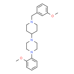 ChemSpider 2D Image | 1-[1-(3-Methoxybenzyl)-4-piperidinyl]-4-(2-methoxyphenyl)piperazine | C24H33N3O2