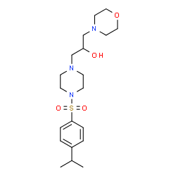 ChemSpider 2D Image | 1-{4-[(4-Isopropylphenyl)sulfonyl]-1-piperazinyl}-3-(4-morpholinyl)-2-propanol | C20H33N3O4S