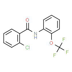 ChemSpider 2D Image | 2-Chloro-N-[2-(trifluoromethoxy)phenyl]benzamide | C14H9ClF3NO2