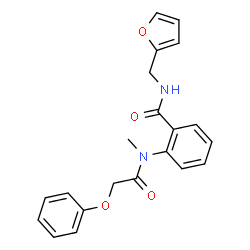 ChemSpider 2D Image | N-(2-Furylmethyl)-2-[methyl(phenoxyacetyl)amino]benzamide | C21H20N2O4