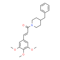 ChemSpider 2D Image | (2E)-1-(4-Benzyl-1-piperidinyl)-3-(3,4,5-trimethoxyphenyl)-2-propen-1-one | C24H29NO4