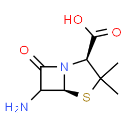 ChemSpider 2D Image | (2S,5S)-6-Amino-3,3-dimethyl-7-oxo-4-thia-1-azabicyclo[3.2.0]heptane-2-carboxylic acid | C8H12N2O3S