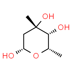 ChemSpider 2D Image | 2,6-Dideoxy-3-C-methyl-beta-L-lyxo-hexopyranose | C7H14O4