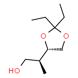 ChemSpider 2D Image | (2S)-2-[(4S)-2,2-Diethyl-1,3-dioxolan-4-yl]-1-propanol | C10H20O3