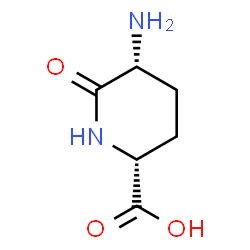 ChemSpider 2D Image | (2R,5R)-5-Amino-6-oxo-2-piperidinecarboxylic acid | C6H10N2O3