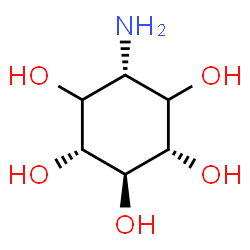 ChemSpider 2D Image | (2R,3r,4S,6r)-6-Amino-1,2,3,4,5-cyclohexanepentol | C6H13NO5