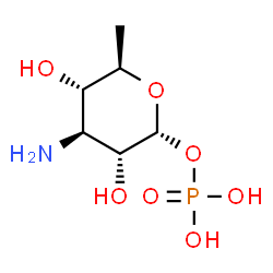 ChemSpider 2D Image | 3-Amino-3,6-dideoxy-1-O-phosphono-alpha-D-glucopyranose | C6H14NO7P