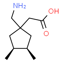 ChemSpider 2D Image | [(3R,4S)-1-(Aminomethyl)-3,4-dimethylcyclopentyl]acetic acid | C10H19NO2