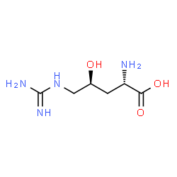 ChemSpider 2D Image | (2S,4S)-2-Amino-5-carbamimidamido-4-hydroxypentanoic acid (non-preferred name) | C6H14N4O3