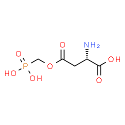 ChemSpider 2D Image | (2S)-2-Amino-4-oxo-4-(phosphonomethoxy)butanoic acid (non-preferred name) | C5H10NO7P