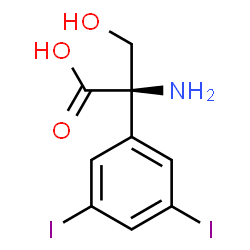 ChemSpider 2D Image | 2-(3,5-Diiodophenyl)-D-serine | C9H9I2NO3