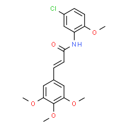 ChemSpider 2D Image | (2E)-N-(5-Chloro-2-methoxyphenyl)-3-(3,4,5-trimethoxyphenyl)acrylamide | C19H20ClNO5