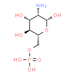 ChemSpider 2D Image | 2-Amino-2-deoxy-6-O-phosphono-beta-D-mannopyranose | C6H14NO8P