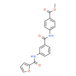 ChemSpider 2D Image | Methyl 4-{[3-(2-furoylamino)benzoyl]amino}benzoate | C20H16N2O5