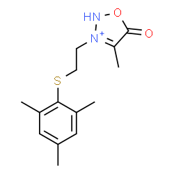 ChemSpider 2D Image | 3-[2-(Mesitylsulfanyl)ethyl]-4-methyl-5-oxo-2,5-dihydro-1,2,3-oxadiazol-3-ium | C14H19N2O2S