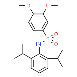 ChemSpider 2D Image | N-(2,6-Diisopropylphenyl)-3,4-dimethoxybenzenesulfonamide | C20H27NO4S