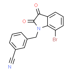 ChemSpider 2D Image | 3-[(7-Bromo-2,3-dioxo-2,3-dihydro-1H-indol-1-yl)methyl]benzonitrile | C16H9BrN2O2