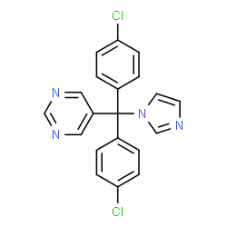 ChemSpider 2D Image | 5-[Bis(4-chlorophenyl)(1H-imidazol-1-yl)methyl]pyrimidine | C20H14Cl2N4
