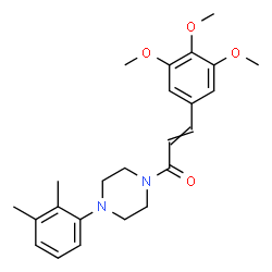 ChemSpider 2D Image | 1-[4-(2,3-Dimethylphenyl)-1-piperazinyl]-3-(3,4,5-trimethoxyphenyl)-2-propen-1-one | C24H30N2O4
