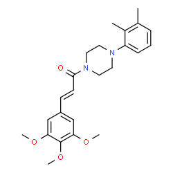 ChemSpider 2D Image | (2E)-1-[4-(2,3-Dimethylphenyl)-1-piperazinyl]-3-(3,4,5-trimethoxyphenyl)-2-propen-1-one | C24H30N2O4