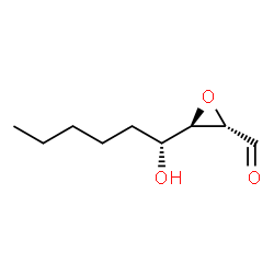 ChemSpider 2D Image | (2S,3R)-3-[(1R)-1-Hydroxyhexyl]-2-oxiranecarbaldehyde | C9H16O3