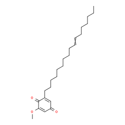 ChemSpider 2D Image | 2-(10-Heptadecen-1-yl)-6-methoxy-1,4-benzoquinone | C24H38O3