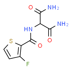 ChemSpider 2D Image | 2-{[(3-Fluoro-2-thienyl)carbonyl]amino}malonamide | C8H8FN3O3S