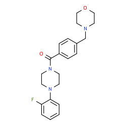 ChemSpider 2D Image | [4-(2-Fluorophenyl)-1-piperazinyl][4-(4-morpholinylmethyl)phenyl]methanone | C22H26FN3O2