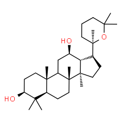 ChemSpider 2D Image | (3beta,9xi,12beta,20R)-20,25-Epoxydammarane-3,12-diol | C30H52O3