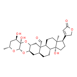 ChemSpider 2D Image | (1R,3aR,3bR,5aS,6aR,7aS,9R,11R,11aR,12aR,13aS,13bS,15aS)-3a,11,11a-Trihydroxy-9,15a-dimethyl-1-(5-oxo-2,5-dihydro-3-furanyl)icosahydro-7aH,13aH-cyclopenta[7,8]phenanthro[2,3-b]pyrano[3,2-e][1,4]dioxin
e-13a-carbaldehyde | C29H40O9