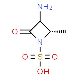 ChemSpider 2D Image | (2S)-3-Amino-2-methyl-4-oxo-1-azetidinesulfonic acid | C4H8N2O4S