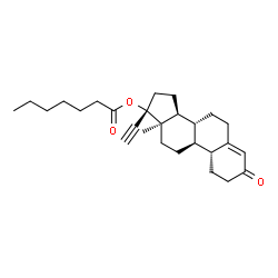 ChemSpider 2D Image | (13alpha)-3-Oxo-19-norpregn-4-en-20-yn-17-yl heptanoate | C27H38O3