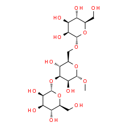 ChemSpider 2D Image | Methyl alpha-D-mannopyranosyl-(1->6)-[alpha-L-mannopyranosyl-(1->3)]-alpha-D-mannopyranoside | C19H34O16