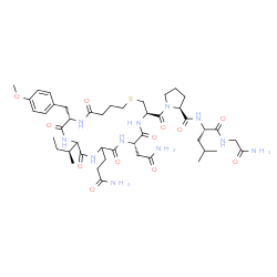 ChemSpider 2D Image | 1-{[(3R,6S,15S)-6-(2-Amino-2-oxoethyl)-9-(3-amino-3-oxopropyl)-12-[(2S)-2-butanyl]-15-(4-methoxybenzyl)-5,8,11,14,17-pentaoxo-1-thia-4,7,10,13,16-pentaazacycloicosan-3-yl]carbonyl}-L-prolyl-L-leucylgl
ycinamide | C45H69N11O12S