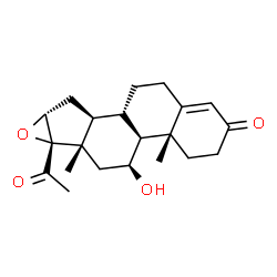 ChemSpider 2D Image | (11beta,16alpha)-11-Hydroxy-16,17-epoxypregn-4-ene-3,20-dione | C21H28O4