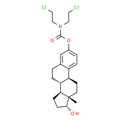 ChemSpider 2D Image | (17alpha)-17-Hydroxyestra-1(10),2,4-trien-3-yl bis(2-chloroethyl)carbamate | C23H31Cl2NO3