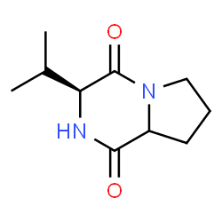 ChemSpider 2D Image | (3S)-3-Isopropylhexahydropyrrolo[1,2-a]pyrazine-1,4-dione | C10H16N2O2