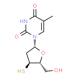 ChemSpider 2D Image | 3'-Thiothymidine | C10H14N2O4S