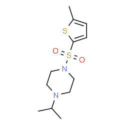 ChemSpider 2D Image | 1-Isopropyl-4-[(5-methyl-2-thienyl)sulfonyl]piperazine | C12H20N2O2S2