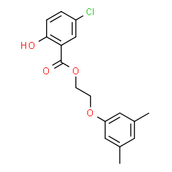 ChemSpider 2D Image | 2-(3,5-Dimethylphenoxy)ethyl 5-chloro-2-hydroxybenzoate | C17H17ClO4