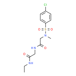 ChemSpider 2D Image | N-[(4-Chlorophenyl)sulfonyl]-N-methylglycyl-N-ethylglycinamide | C13H18ClN3O4S